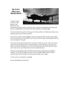 A preview of a PDF biography for Louis, Ernest Albert